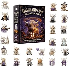 Calendrier Décompte de l'Avent Halloween 24 Jours de Figurines Acryliques | Coffret Compte à Rebours Halloween pour Fête Mariage Anniversaire Thanksgiving Vacances Bureau