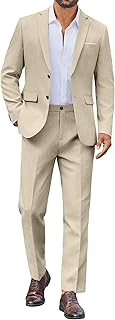 Mens Suit 2 Piece Suit Classic Fit Two Button Blazer Jacket Pants Set Business Wedding Party Suits for Men