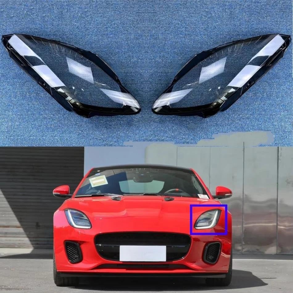 Coque de phare de voiture PC transparent pour Jaguar F-TYPE anti-jaunissement