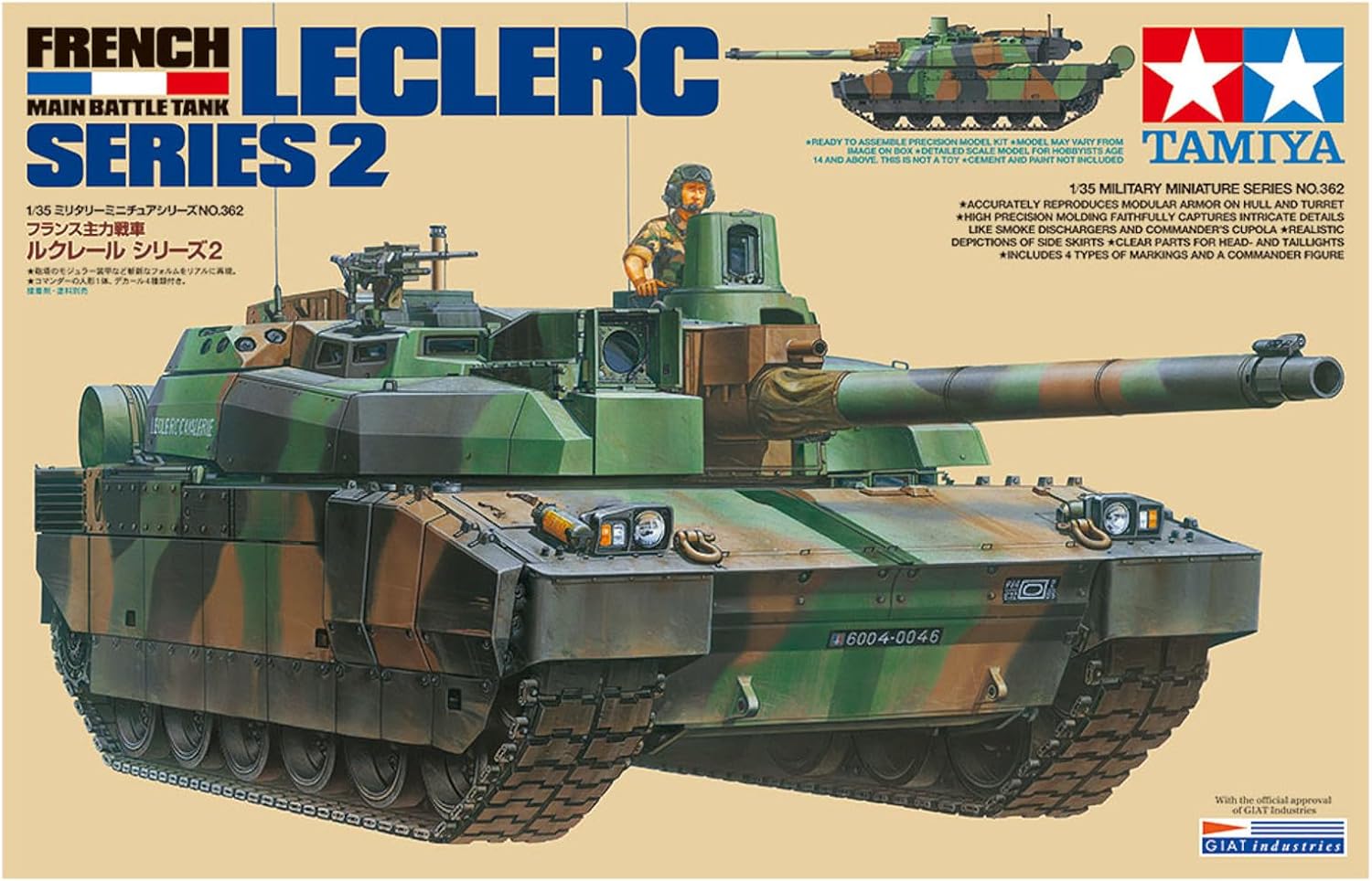 Tamiya 35362 1/35 French Main Battle Tank Plastic Model Kit