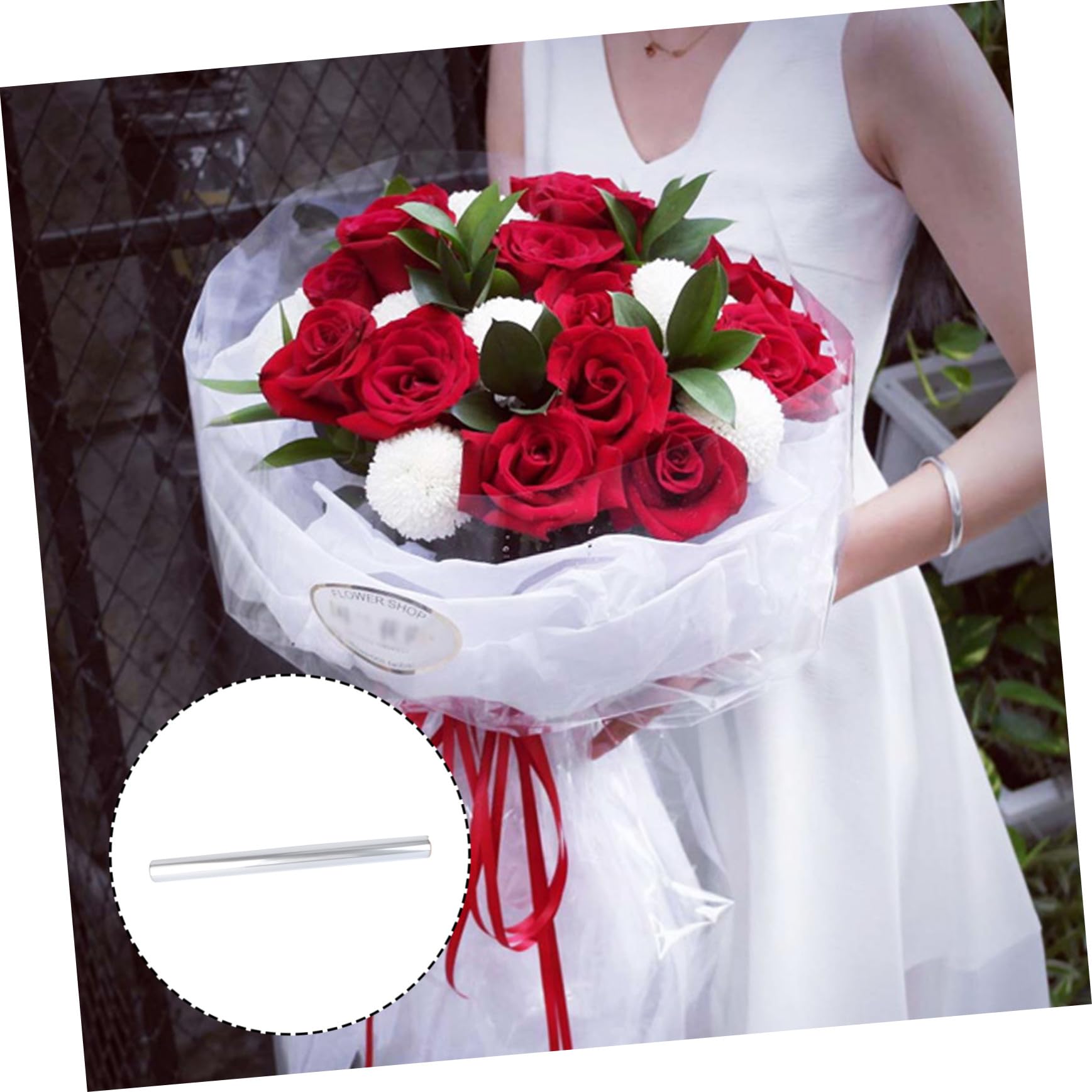Rotolo Cellophane Trasparente per Bouquet e Cesti, 1 Rotolo Bopp