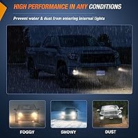 Vista 8 de Nilight Conjunto de luces antiniebla compatible con Toyota Tundra 2014, 2015, 2016, 2017, 2018, 2019, 2020 y 2021, lente transparente de repuesto