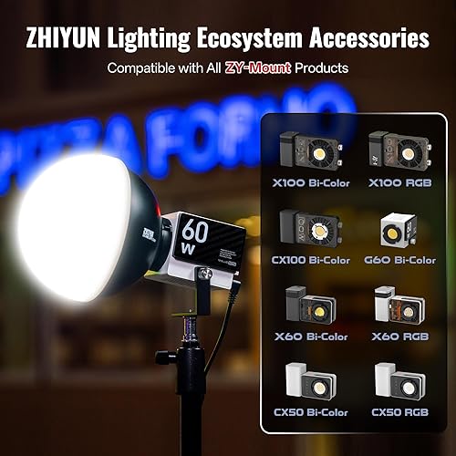 Miniatura 2 de ZHIYUN Softbox, luz de vídeo para luz G60 con montaje ZY