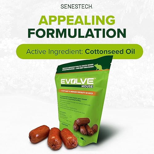 Miniatura 5 de Evolve Mouse - Salchichas suaves para control de la natalidad - 1.5 libras  Control de población de ratones científicamente probado  No es un