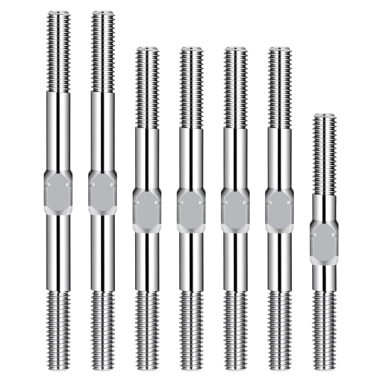 AXspeed 7pcs Titanium Alloy RC Turnbuckles Camber Links Double End Studs Steering Linkage for 1:10 LOSI 22S Sprint RC Truck