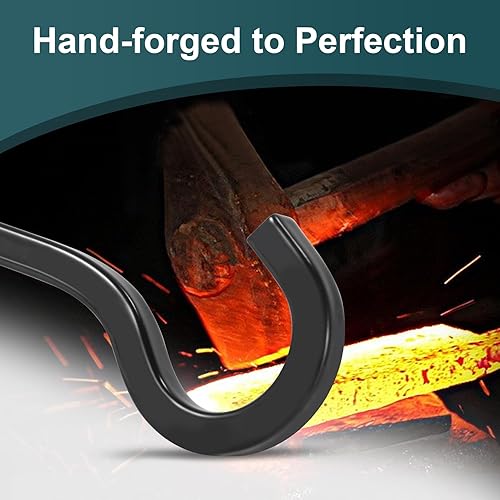 Miniatura 5 de Paquete de 2 colgadores de pared para plantas, soporte de metal forjado a mano de 6 pulgadas, ganchos para plantas colgantes, comederos de pájaros,