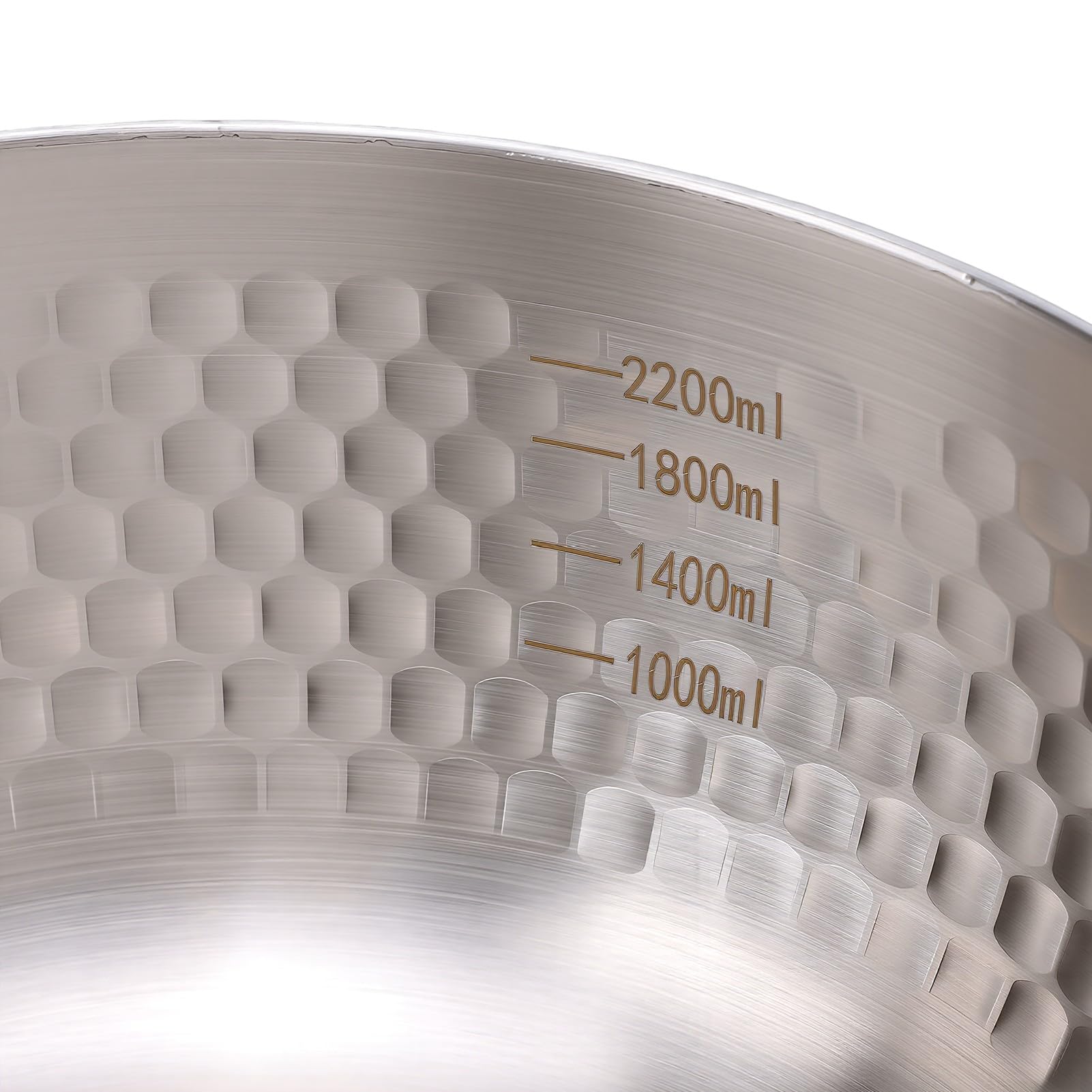 GOWENIC Rondel ze Stali Nierdzewnej SUS316 Nonstick Uniwersalny Rondel z pokrywką 5-warstwowa Podstawa Kompatybilny z indukcją Można myć w Zmywarce Garnek do Gotowania w Kuchni