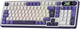 RK ROYAL KLUDGE S98 FR Mechanical Keyboard with Smart Display & Button, Top Mount 96% Wireless Mechanical Keyboard BT/2.4…