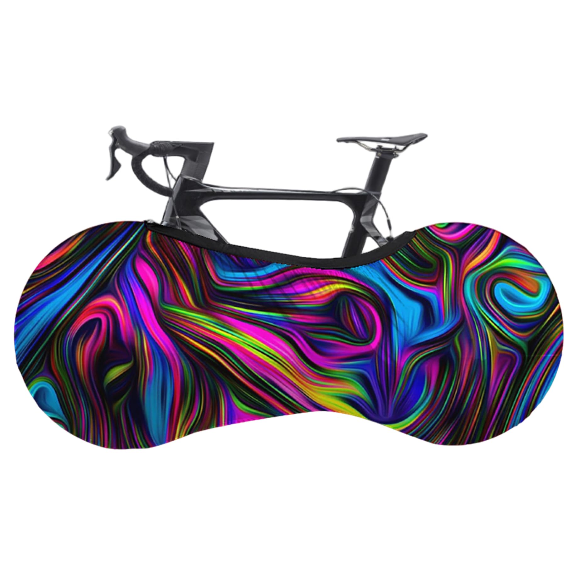 Bike Covers For Outside Storage, Bike Covers for Wheel, Anti-Dust High Elastic Storage Bag, Washable Colorful Print Protective Gear for Tires 26-29 Inches