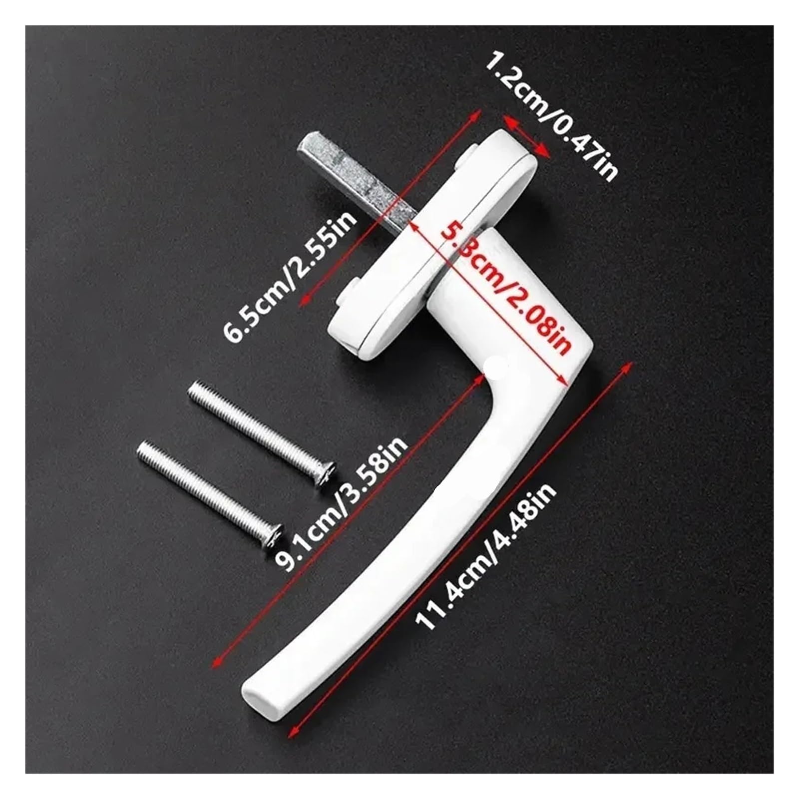 Maniglia for finestra scorrevole 1/2 pezzo per Finestra | Serrature for porte e finestre con serratura antiscivolo in plastica in acciaio casa(Plastic base 2PCS)