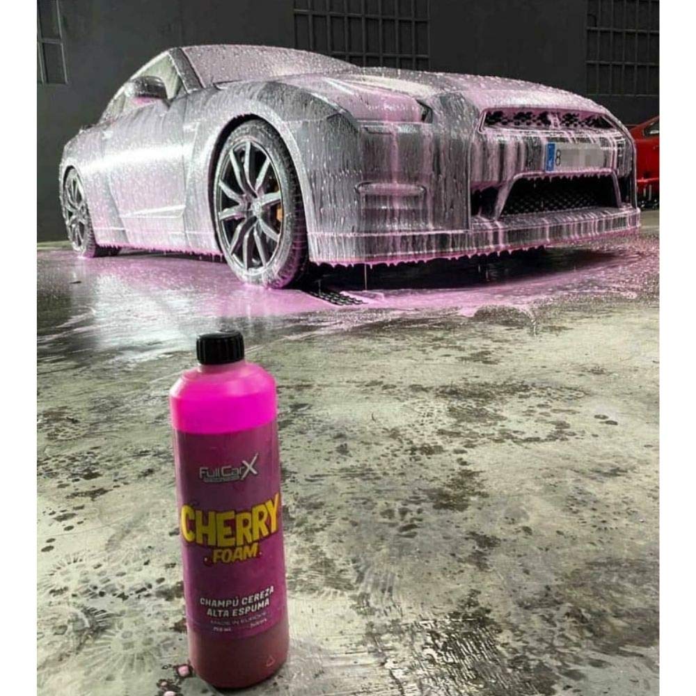 AutoFullCar - Cherry Foam Champú Cereza Garrafa 5 litros Activo Super Brillo FullCarX Agradable Aroma de Cereza