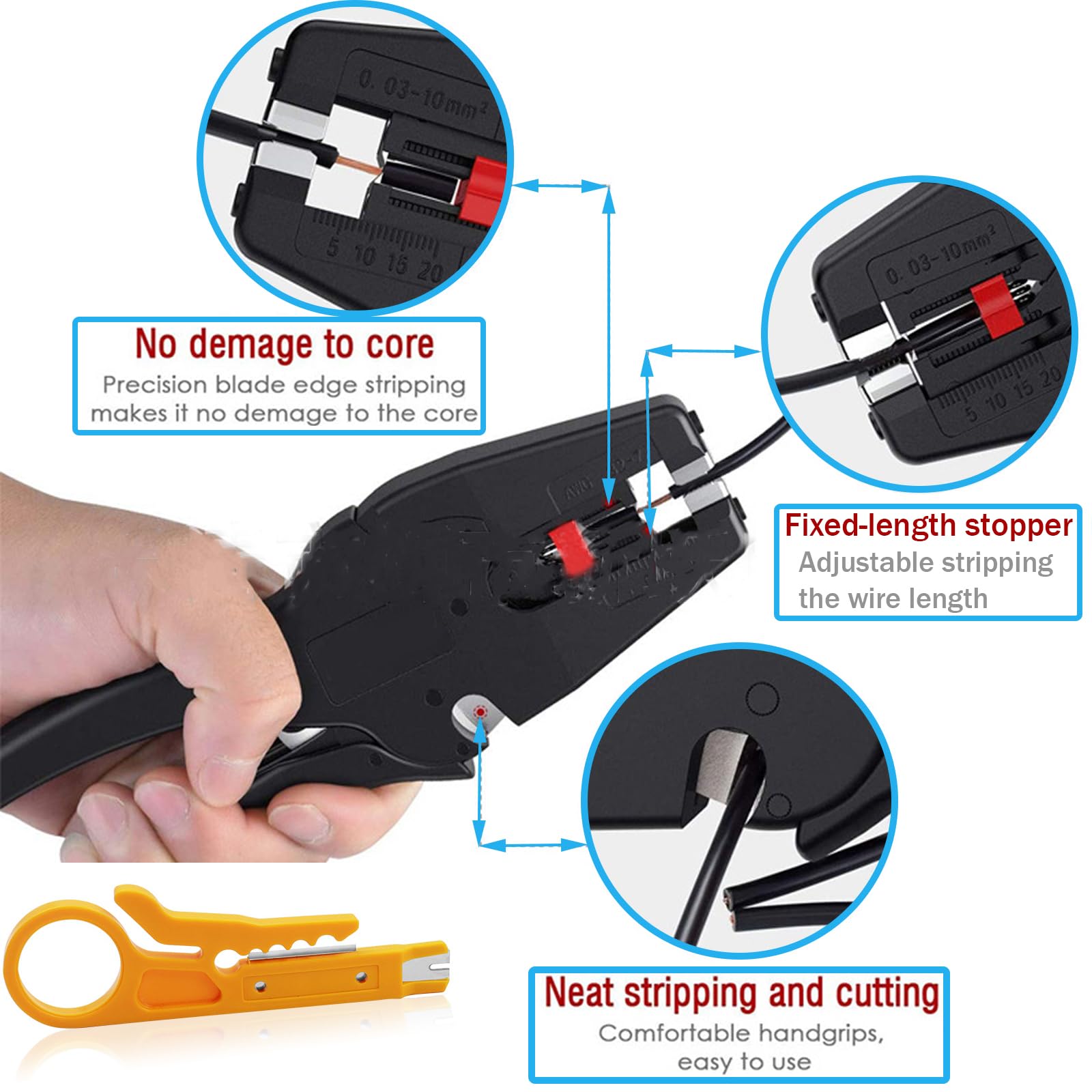 Pinza Spelafili Elettrica Fleymu - Autoregolante Per Cavi 0.03-10mm², Multifunzione - Foto 6