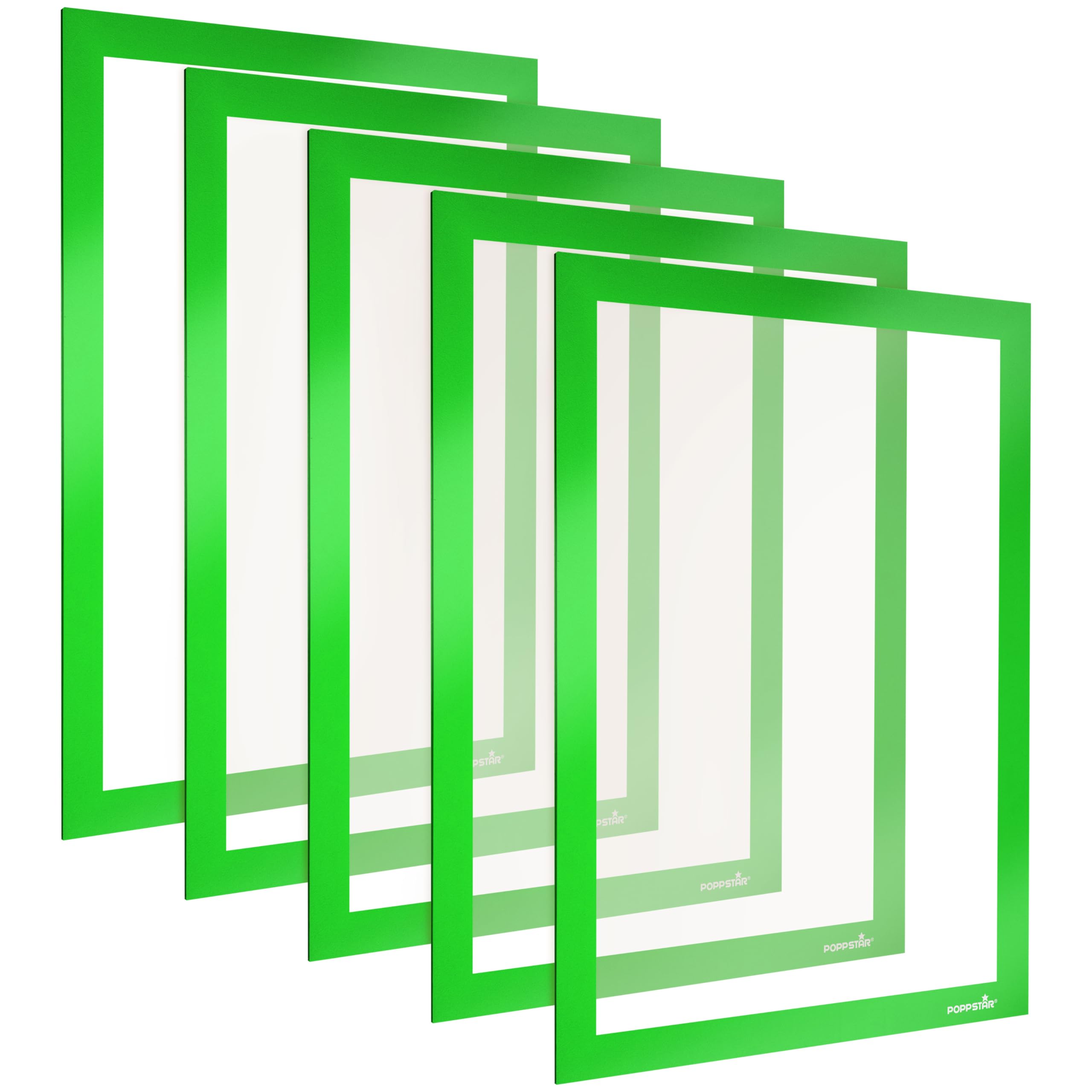 POPPSTAR Magnetic Frame A4 with Magnetic Closure, Green, Pack of 5