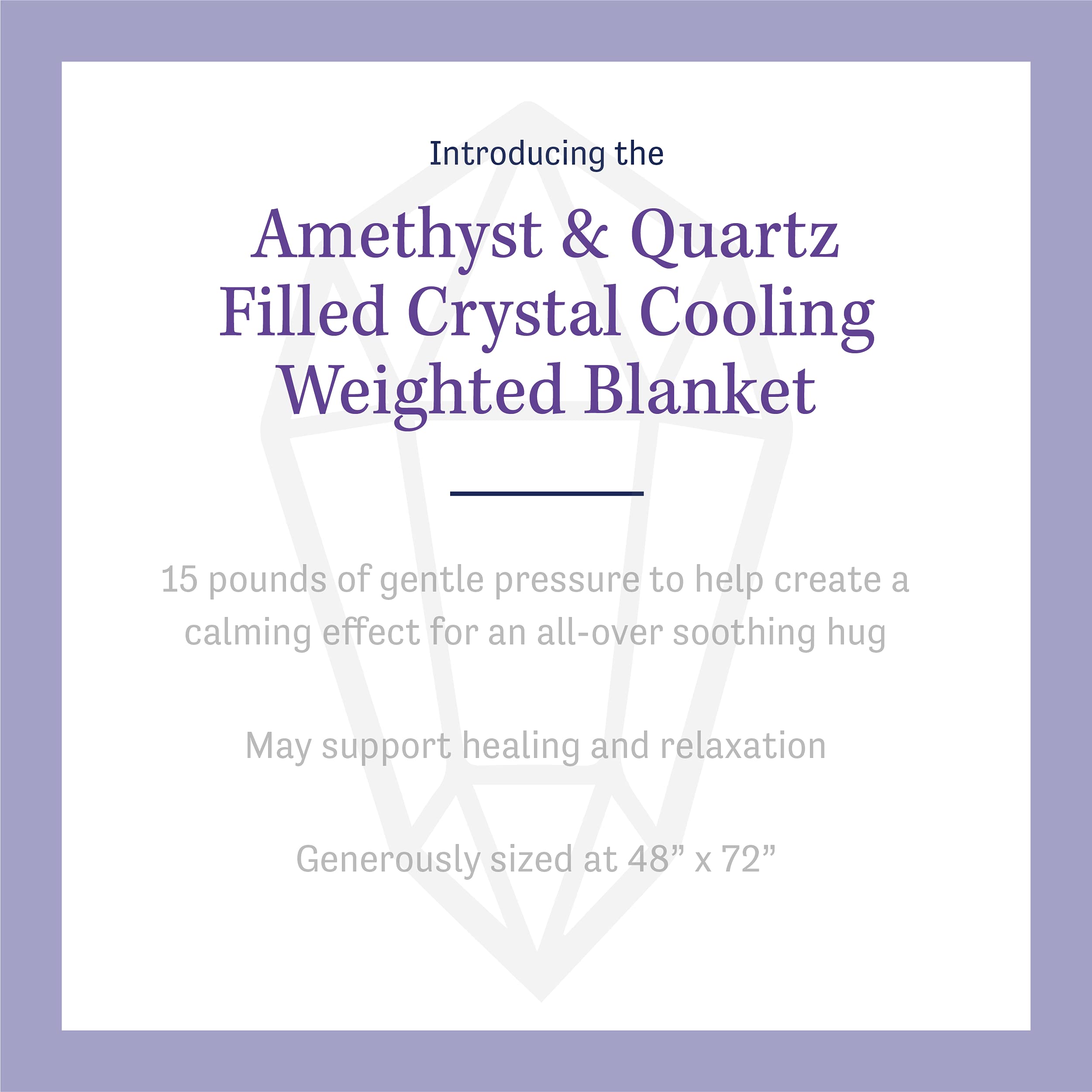 Dream Lab Amethyst and Quartz Crystal Cooling Reversible Weighted