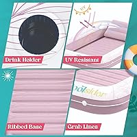 Vista 6 de Premium Inflatable Tanning Pool Lounger Large Inflatable Tanning Bed for Adults - 4 in 1 Multipurpose Suntan Tub Pool Floats Adults, Inflatable