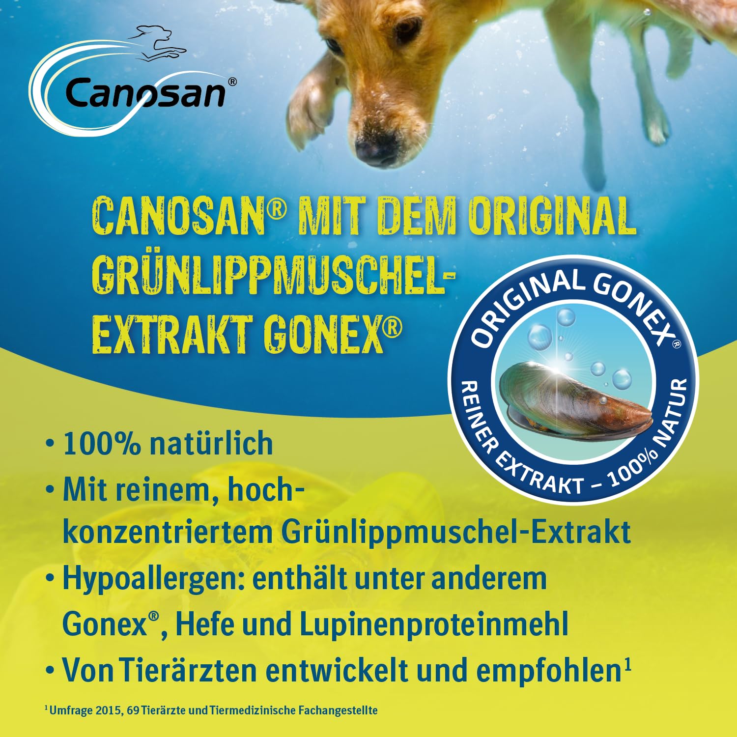 CANOSAN Gelenk Kautabletten 30 STK. für Hunde - Grünlippmuschel | Original Gonex - zur Unterstützung von Gelenken & Beweglichkeit