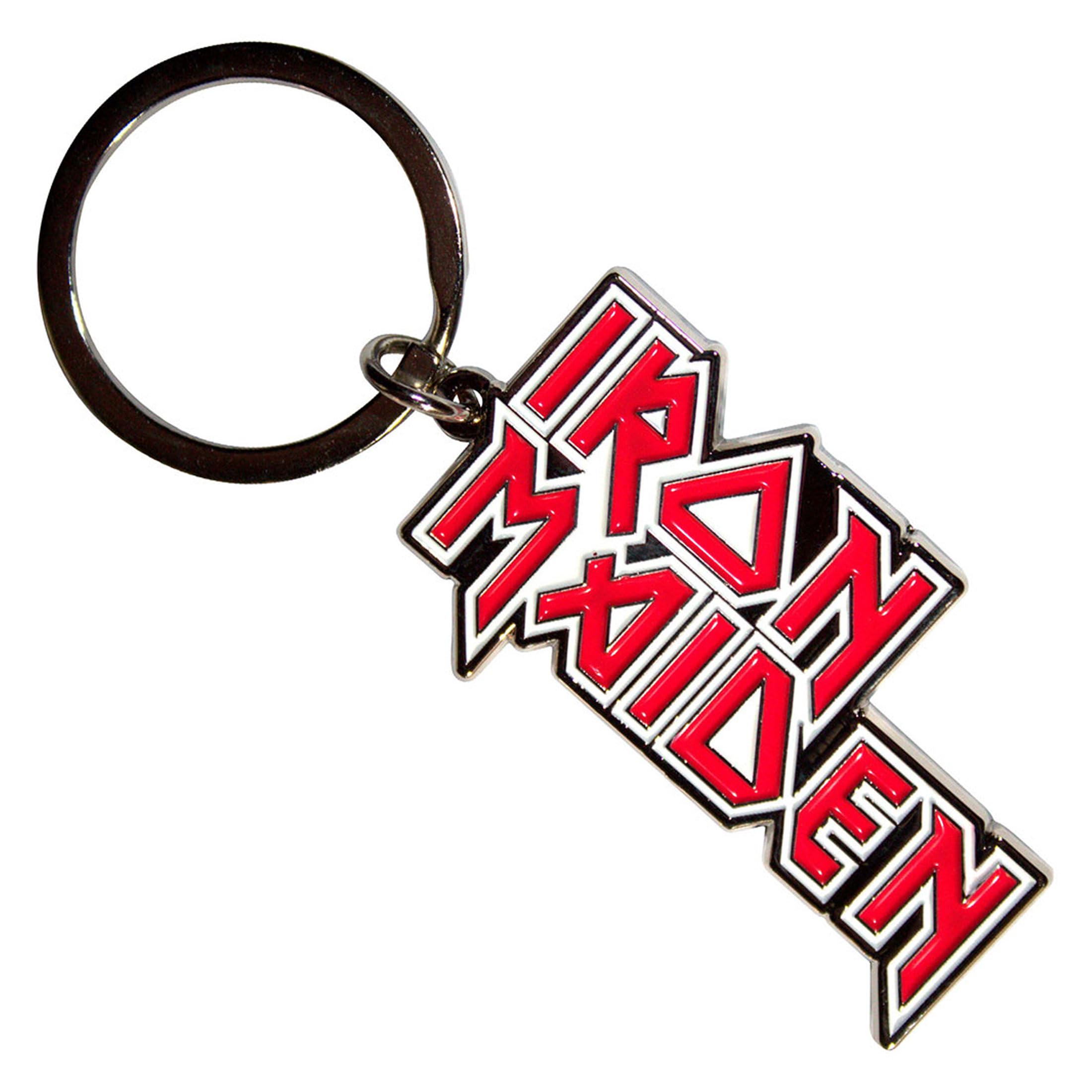Iron Maiden Stacked Band Logo Keychain Key Ring One Size