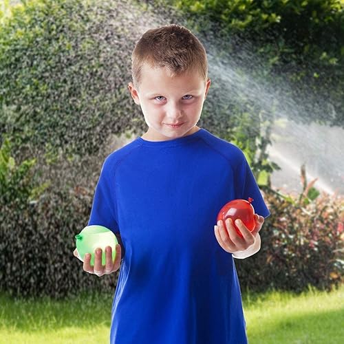 Miniatura 7 de Hlonon Paquete de 2000 globos de agua, de 5 a 6 pulgadas, multicolor, látex biodegradable, incluye 2 boquillas de manguera, ideal para fiesta de