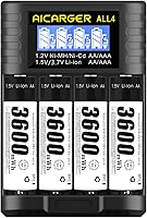 Vista 9 de Batería recargable AA de 1,5 V, batería AA recargable de iones de litio con 3600 mWh y 1200 ciclo largo, paquete de 8 baterías AA de iones de litio