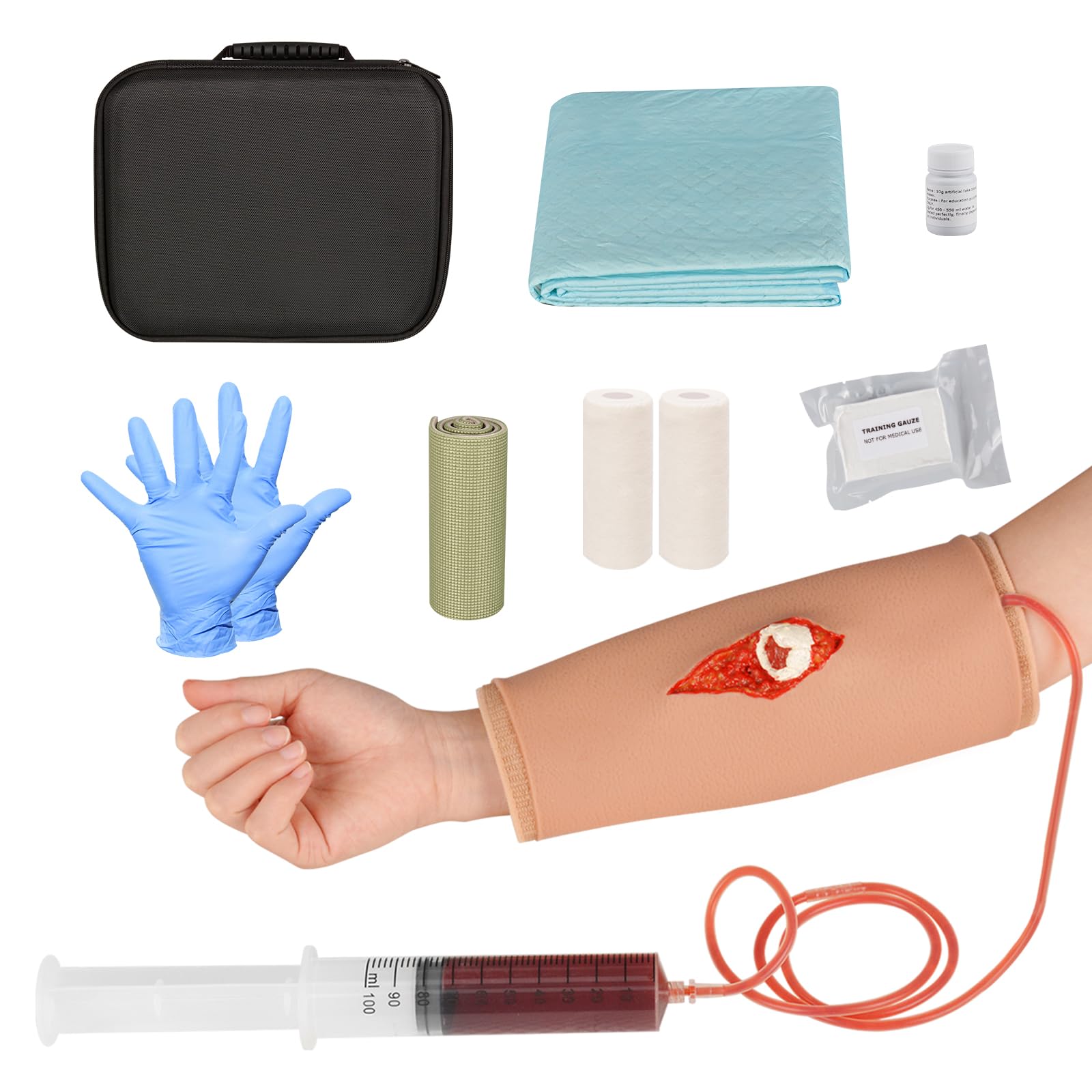MedEduQuest Open Fracture Wound Packing Trainer, Wound Dressing Training Model, Stop The Bleed Training Kit for Meidcal Education, Second