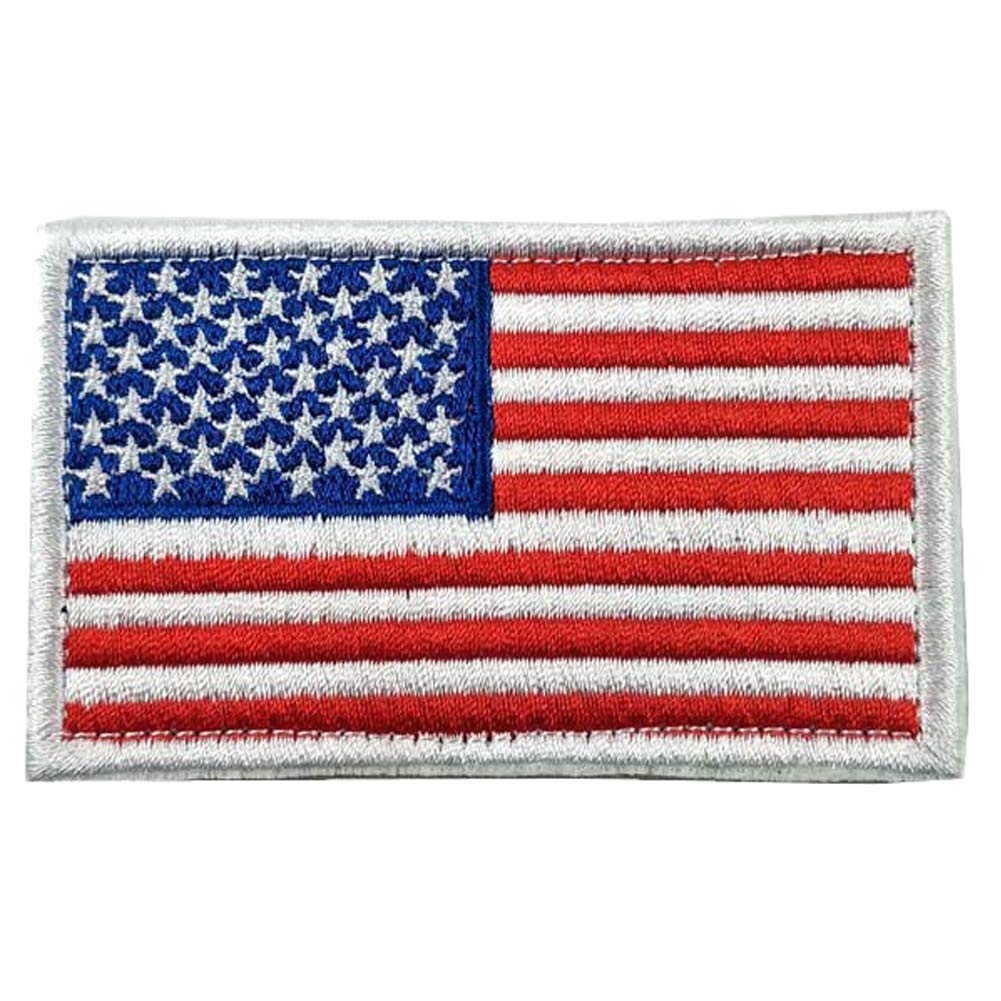 Ericetion Embroidered Thread American Flag Embroidered Patches Patriotic Usa Military Tactics Patch Iron On Stickers For Clothes