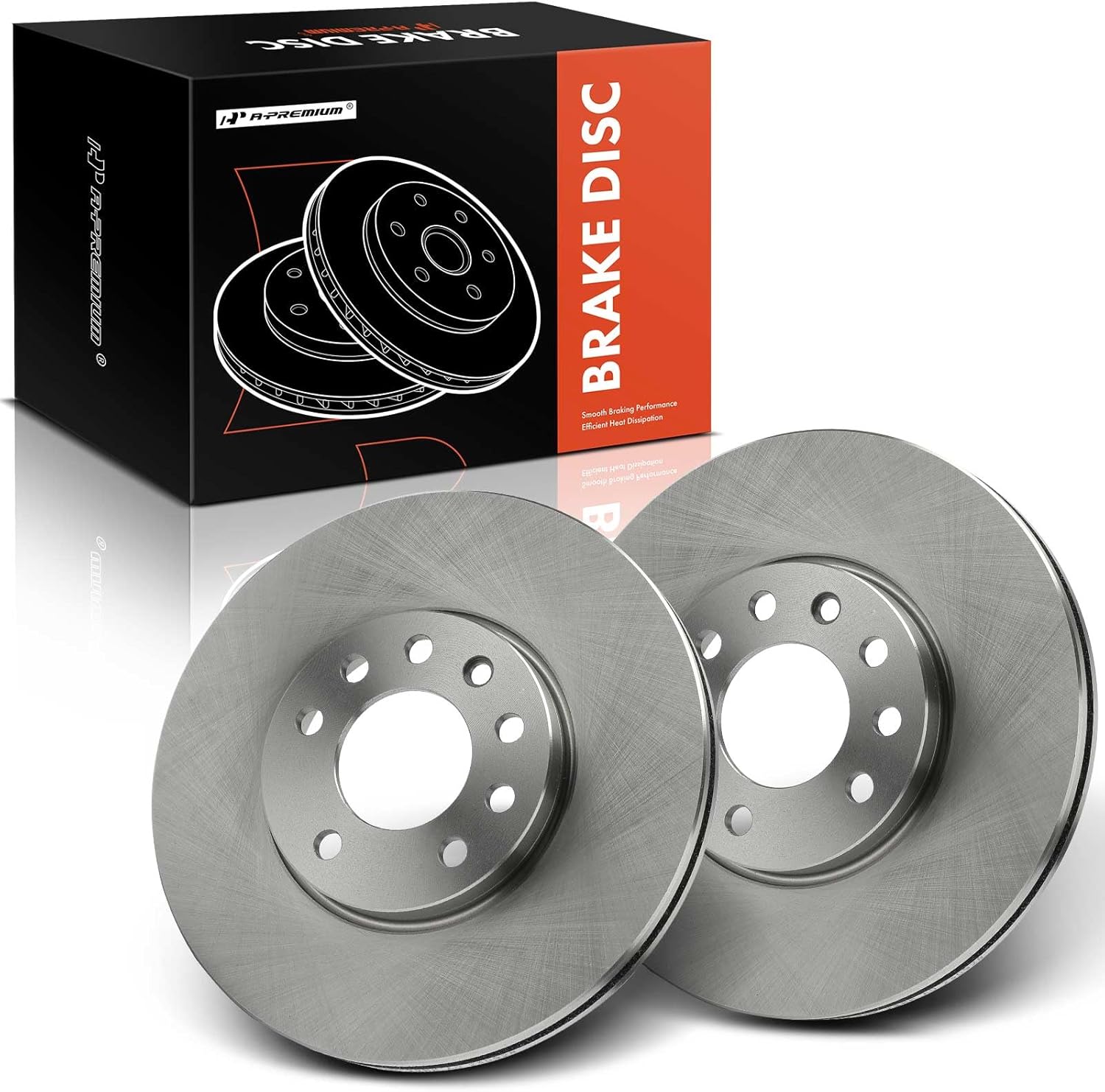 A-Premium 11.34 inch (288mm) Front Vented Disc Brake Rotors Compatible with Select Saab, Saturn Models - 9-3, 9-5, 900 & Saturn L100, L200, L300, LS, LS1, LS2, LW1, LW2, LW200, LW300, 2-PC Set