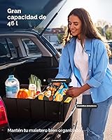 Vista 4 de HOTOR Organizador de Maletero - Organizador de Coche, Organizador de Maletero Plegable para SUVs y Sedanes, Organización de Coche Resistente