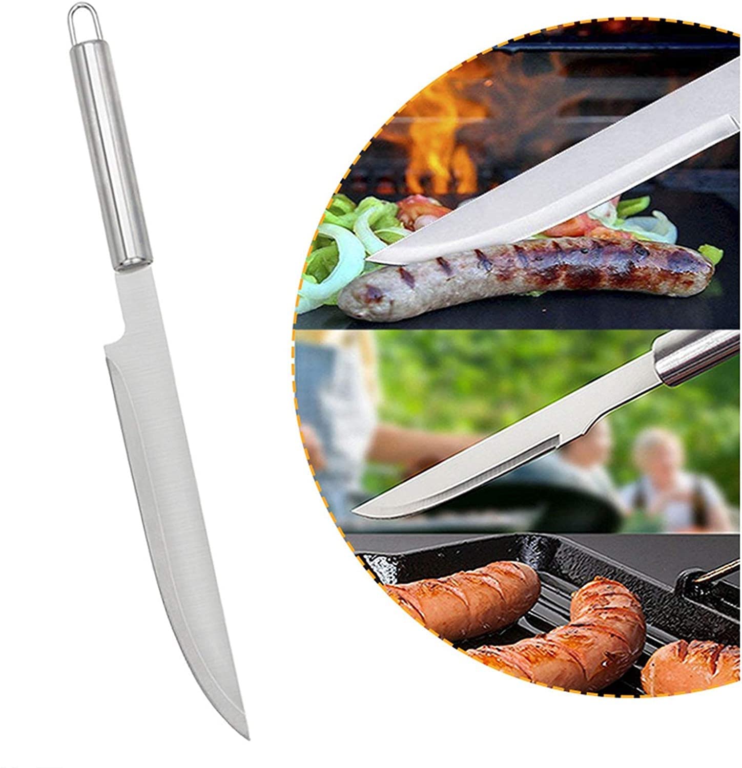 10 Pezzi Home. BBQ. Set di Strumenti for griglia in Acciaio Inox Barbecue Accessori for Barbecue Kit Utensili in Caso Portatile