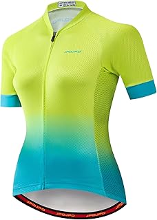 Cycling Jersey Women Bike Short Sleeve with 3 Rear Pockets,Reflective Breathable,Quick Dry S-3XL