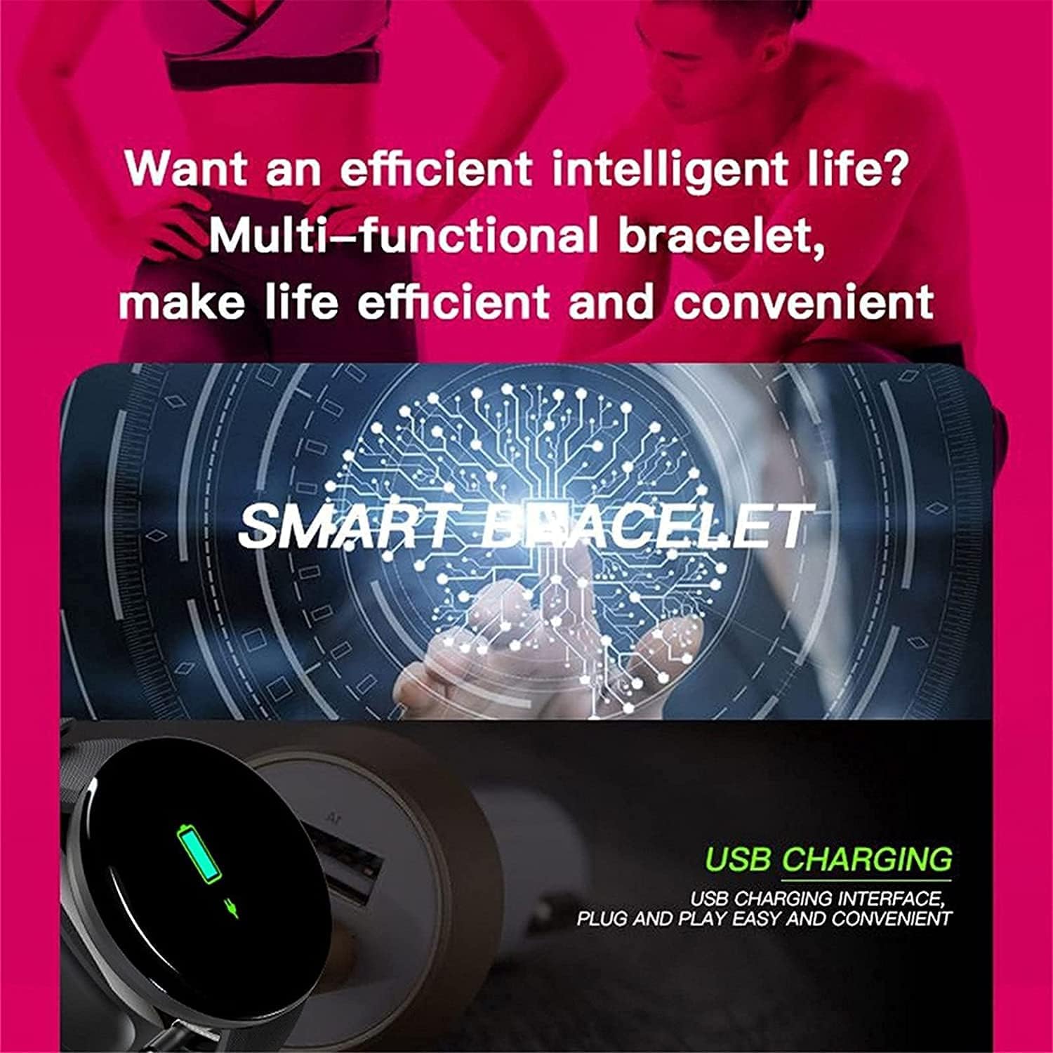 Smart Watch, IP65 Waterproof with 1.44 Inch Full Touch Screen Smartwatch, D18S Fitness &Activity Tracker , Heart Rate Monitor, Sleep Monitor, Pedometer Call Notification for Android & iOS (Black) : Sports & Outdoors