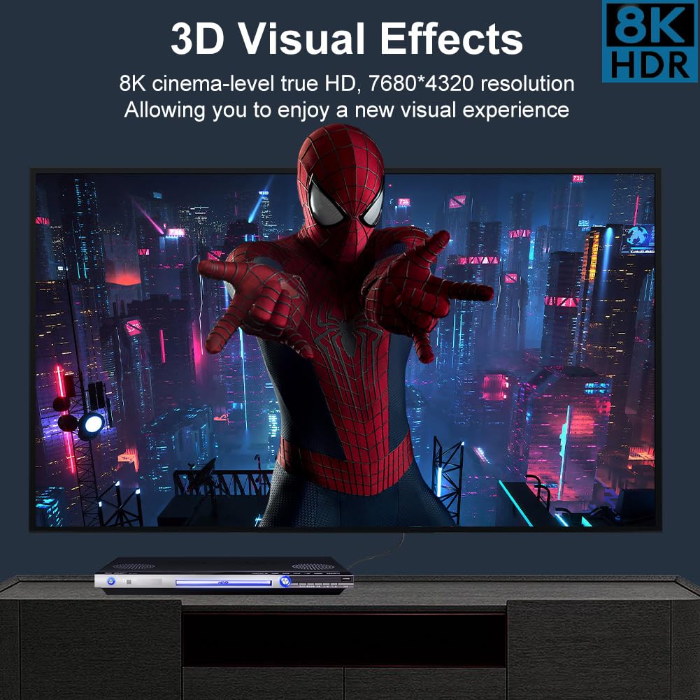 Cavo a fibre ottiche DP1.4 10m (32.8ft), ultra ad alta velocità 32.4Gbps 8K@60Hz 4K@144Hz cavo intrecciato sottile