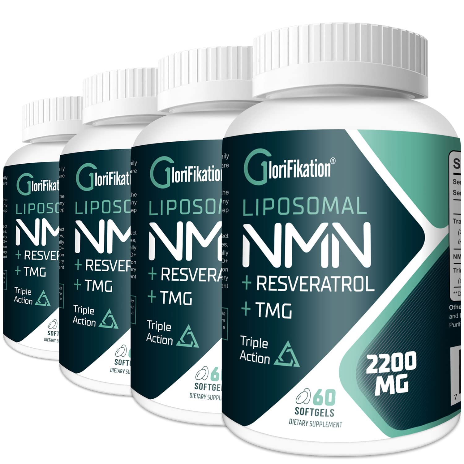 Buy Liposomal NMN TransResveratrol TMG Supplements 2200mg Softgel