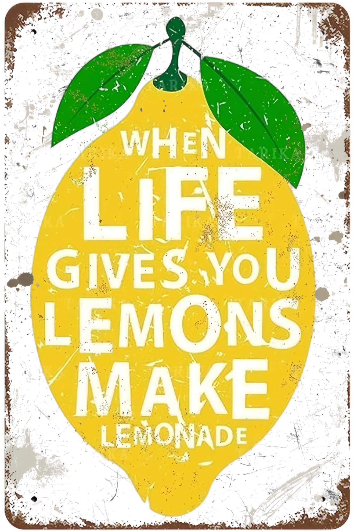 Fjqwklf A20 Vintage Metal Sign Aluminum Sign When Life Gives You Lemons Make Lemonade Tin Signs Retro Wall Decor For Home, Cafe, And Garden - Gift For Home Decor 8X12 Inch