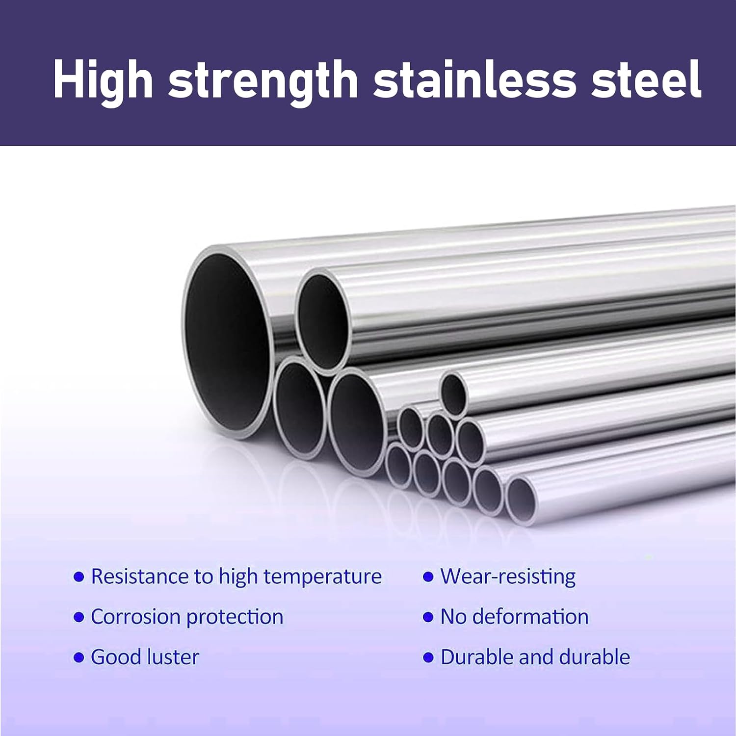 Pack-1 Stainless Steel Exhaust Tip, Straight Type Tailpipe Muffler, Automobile Modification Supplies, Universal for Most Cars, Trucks and Vans (Silver)