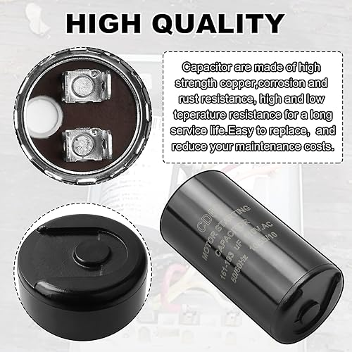 Miniatura 7 de Condensador de arranque de motor de bomba de piscina 5060Hz para Hayward Super Pump. Bombas Max Flo 0.75 HP, 1.0 HP, 1.5 HP. Utilizado en motores de