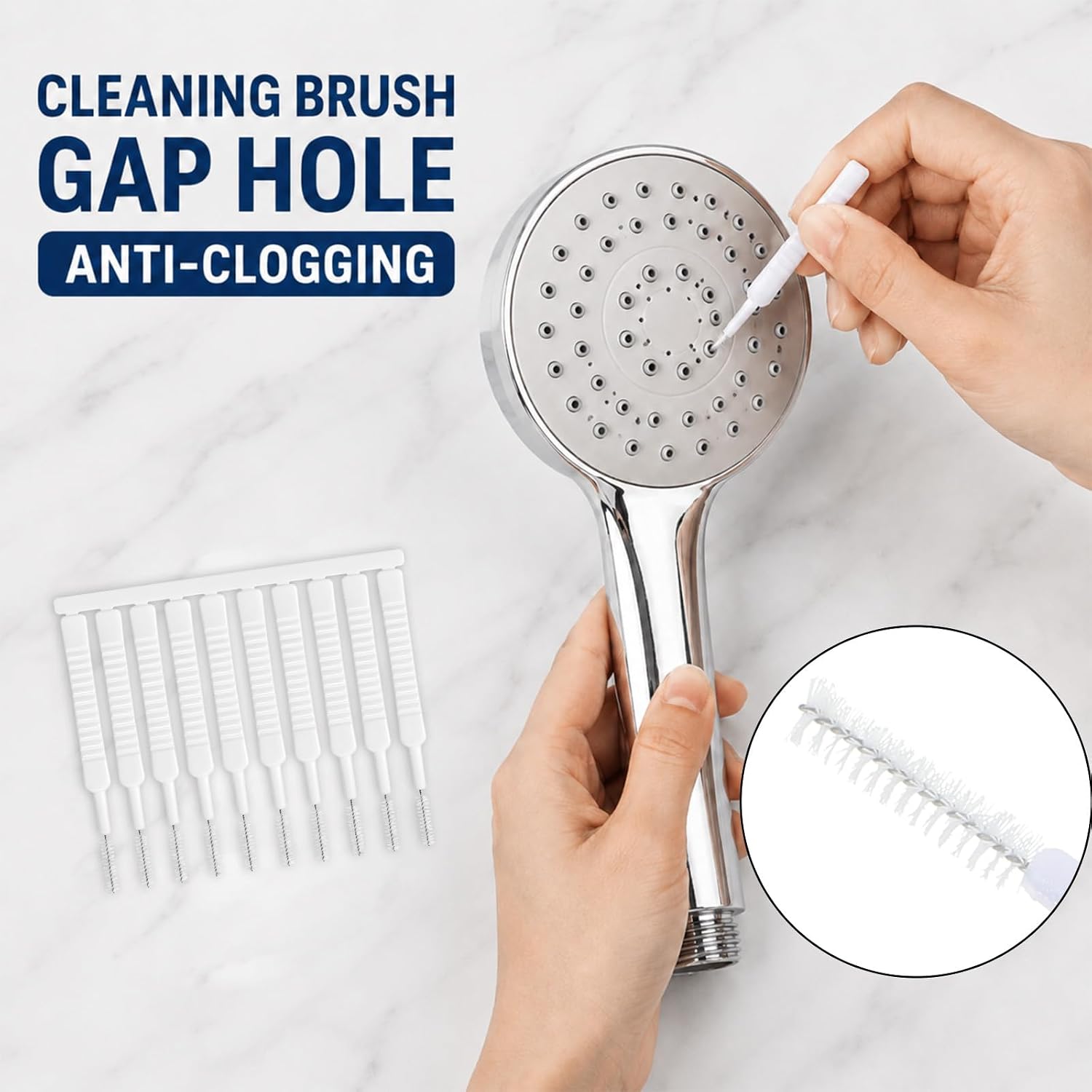 50 Pcs Anti-Clogging Shower Head Cleaning Brush for Shower Nozzles image 5