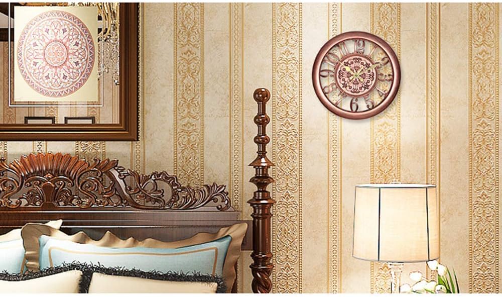 SBTXHJWCGLD Outdoor Garden Wall Clock, Retro Creative Wall Clock Quartz Clock Garden Clocks Outdoor Waterproof Indoor Outdoor Decoration Outside Clock Outdoor Wall Clock Plastic 28cm Multicolo