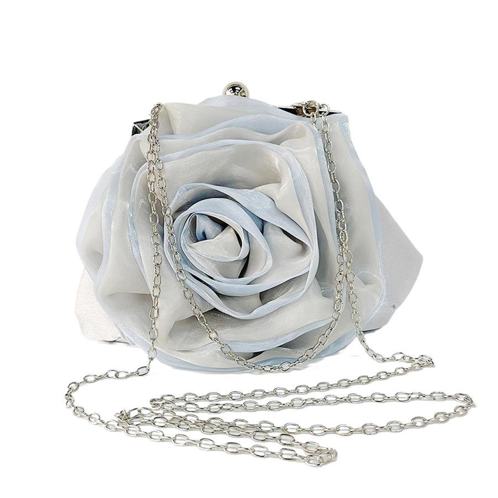 Borse da donna in raso con design floreale vintage