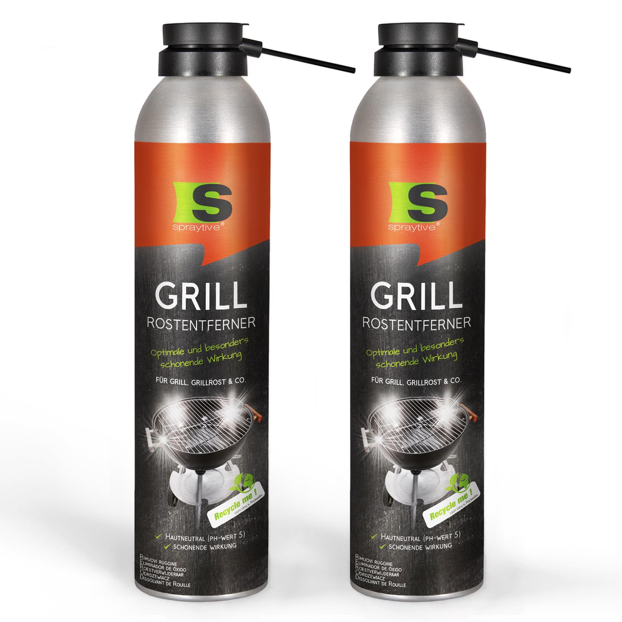 Lot de 2 sprays anti-rouille 2 en 1 300 ml protection longue durée pour grille de barbecue