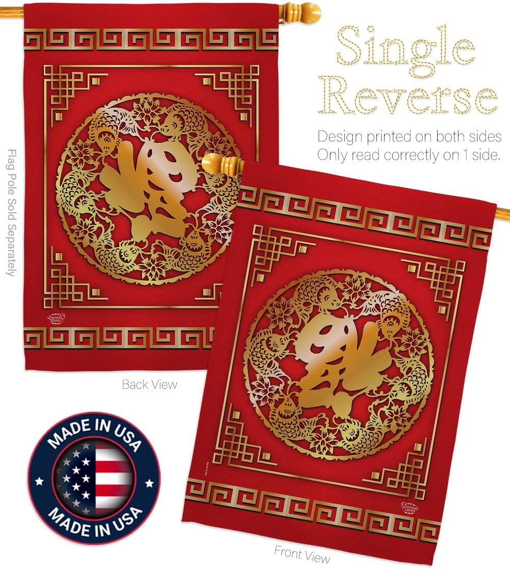Chinese New Year Luck Arrive Tapestry Indoor Banner Room Wall Art Patio Porch Lawn Garden Flag Outdoor Yard Signs Lunar New Year Gifts Chinese Decorations Made in USA