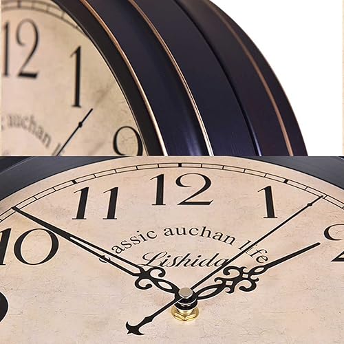 Miniatura 5 de Reloj de estación de tren, reloj de pared grande de 18 pulgadas, relojes de doble cara, reloj de 360  a batería, estilo europeo, sin tictac, relojes