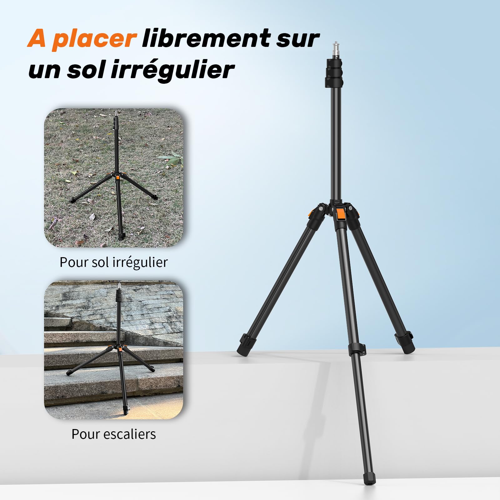 XXZU 210cm Trépied de Lampe avec Rotule, Support d'éclairage Trépied Pliant Réversible pour Studio Photographie Charge 4kg pour Softbox/Réflecteur/Lumière/Flash/Appareil Photo/Téléphone