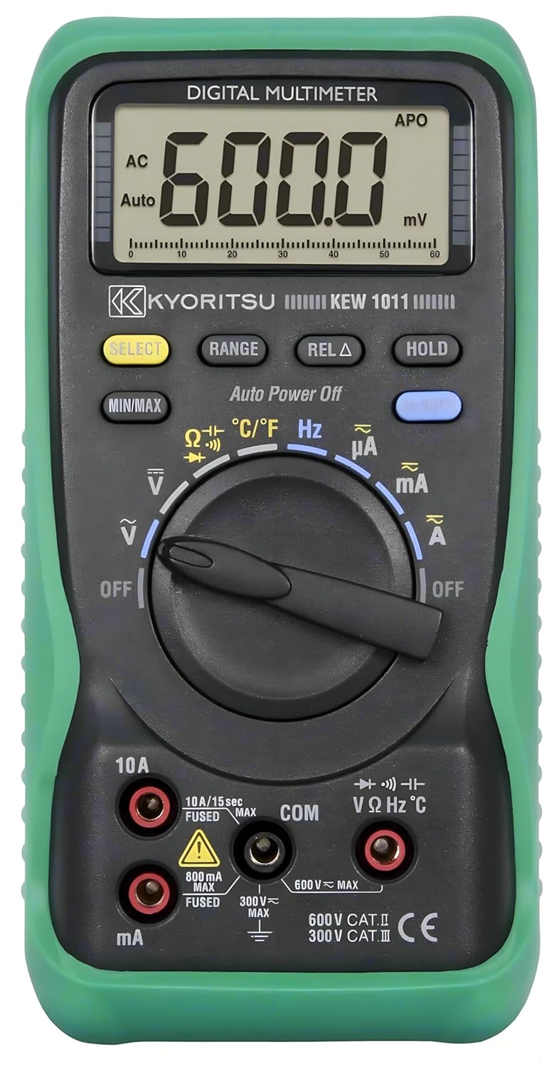 Japan Quality KYORITSU 1011 Digital Multimeters AC DC Tester KEW1011 Digital Multi Meter T-RMS NCV Capacitance Ammeter Voltmeter Tester multimetro Digital Professional Tester Multi-Meters