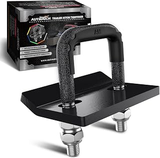AUTMATCH Hitch Tightener Anti-Rattle Clamp for 1.25" to 2" Trailer Hitches | Heavy Duty Hitch Stabilizer with Rubber Isolator & Anti-Rust Coating Reduce Rattle & Noise for Trailer, RV, Truck, Grainstone