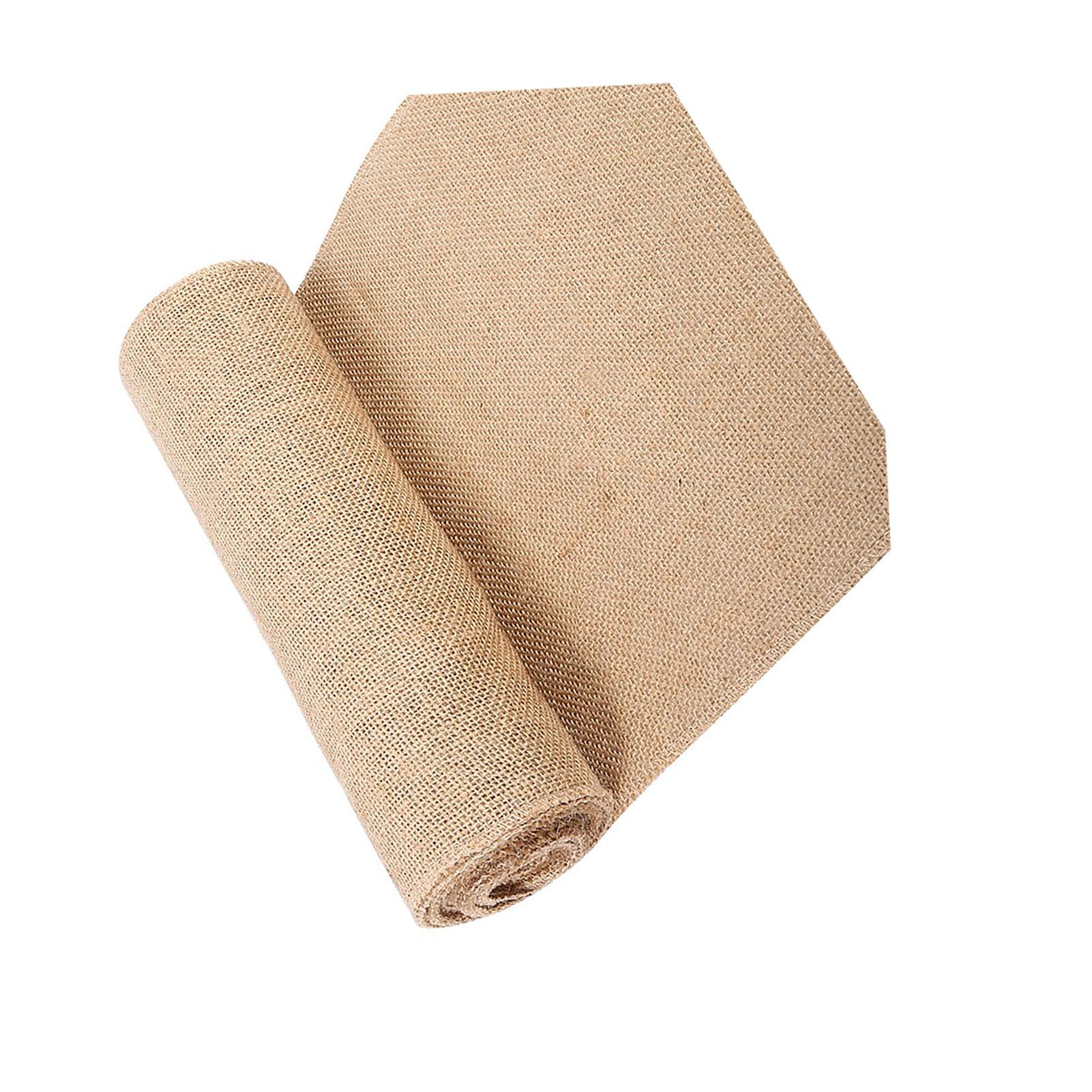 Rouleau de chemin de table en toile de jute lin naturel découpable