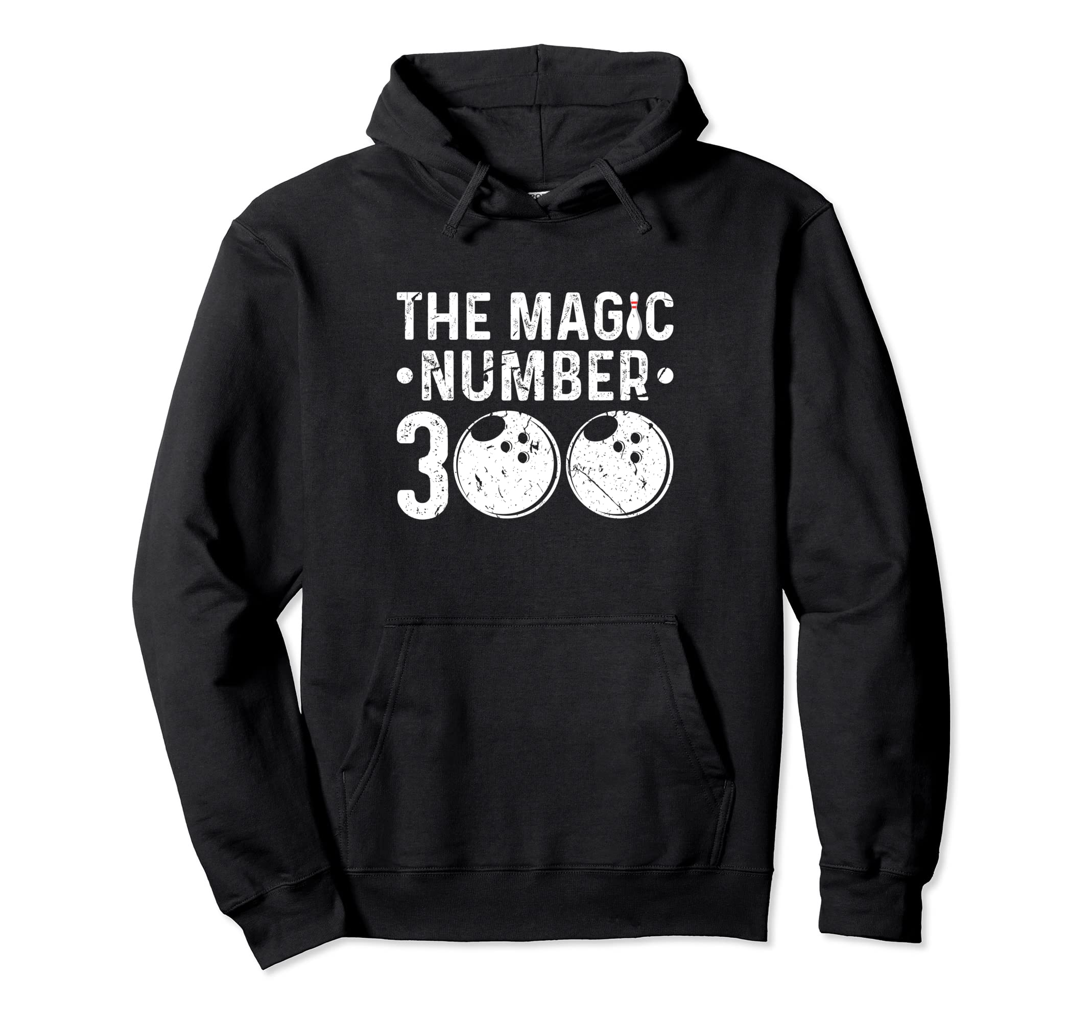 Amazon.co.jp: Magic Number 300 Bowling Score Hoodie, black