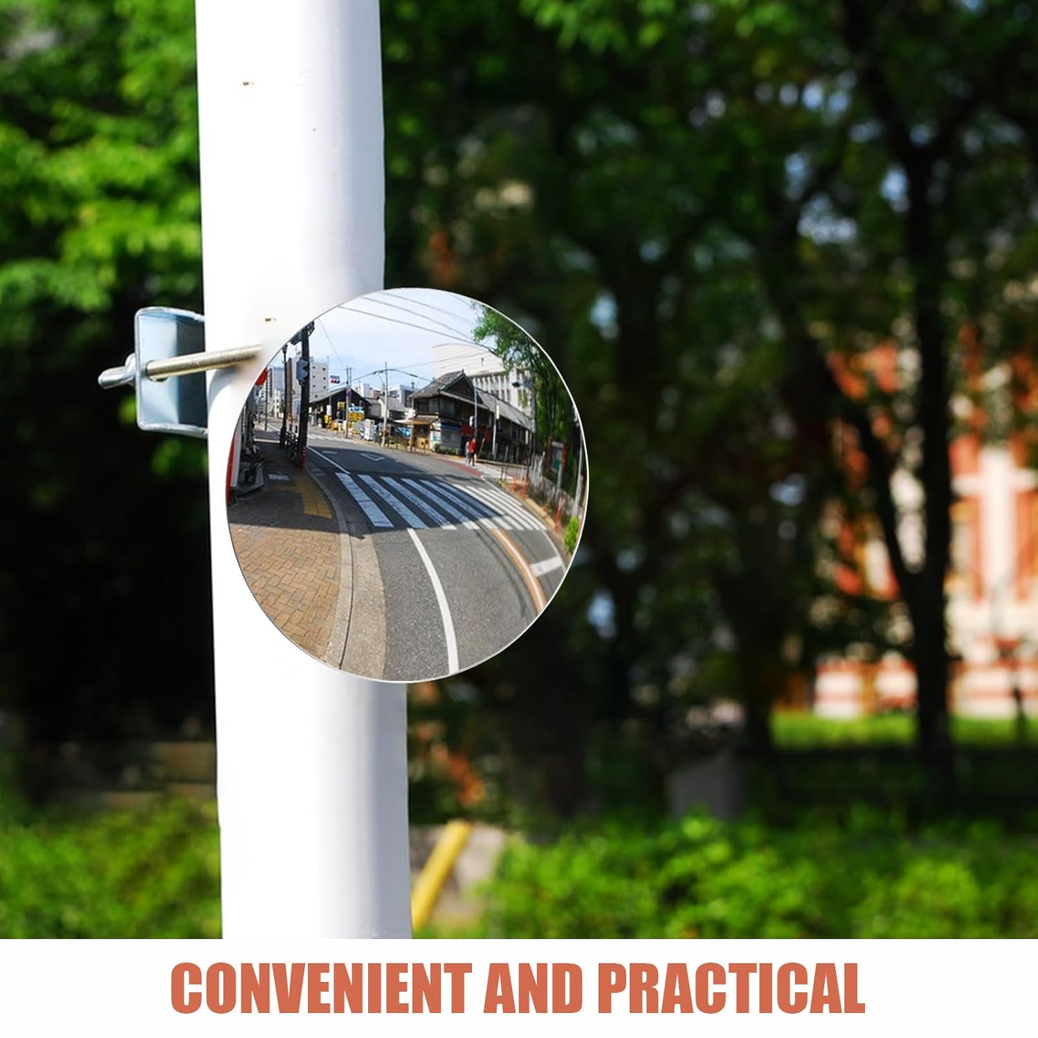 Gatuida Convex Traffic Mirror Security Corner Mirror 15cm 6 Inch Rounf Blind Spot Mirror Safety Mirror for Driveway Garage Warehouse Office Indoor Outdoor