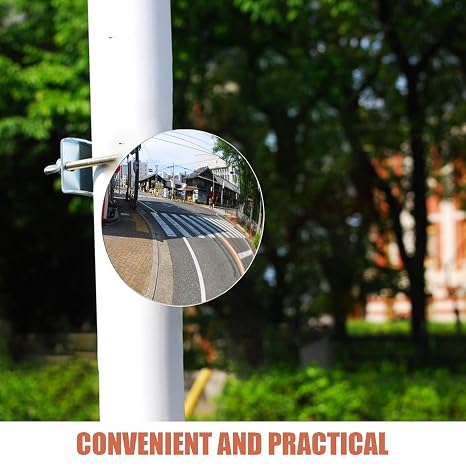 Convex Anti-Theft Mirror Lens 5.90 in Security Convex Mirror for Garage Store Home and Driveway Wide Angle Corner Blind Spot Visibility