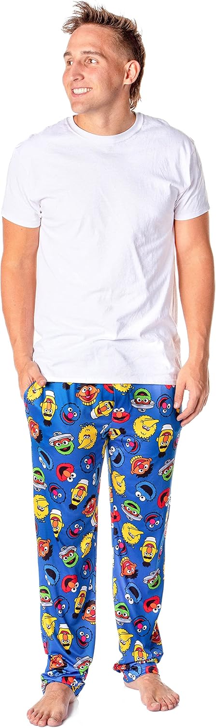 Sesame Street Men's Allover Character Head Adult Lounge Pajama Pants - Image 4