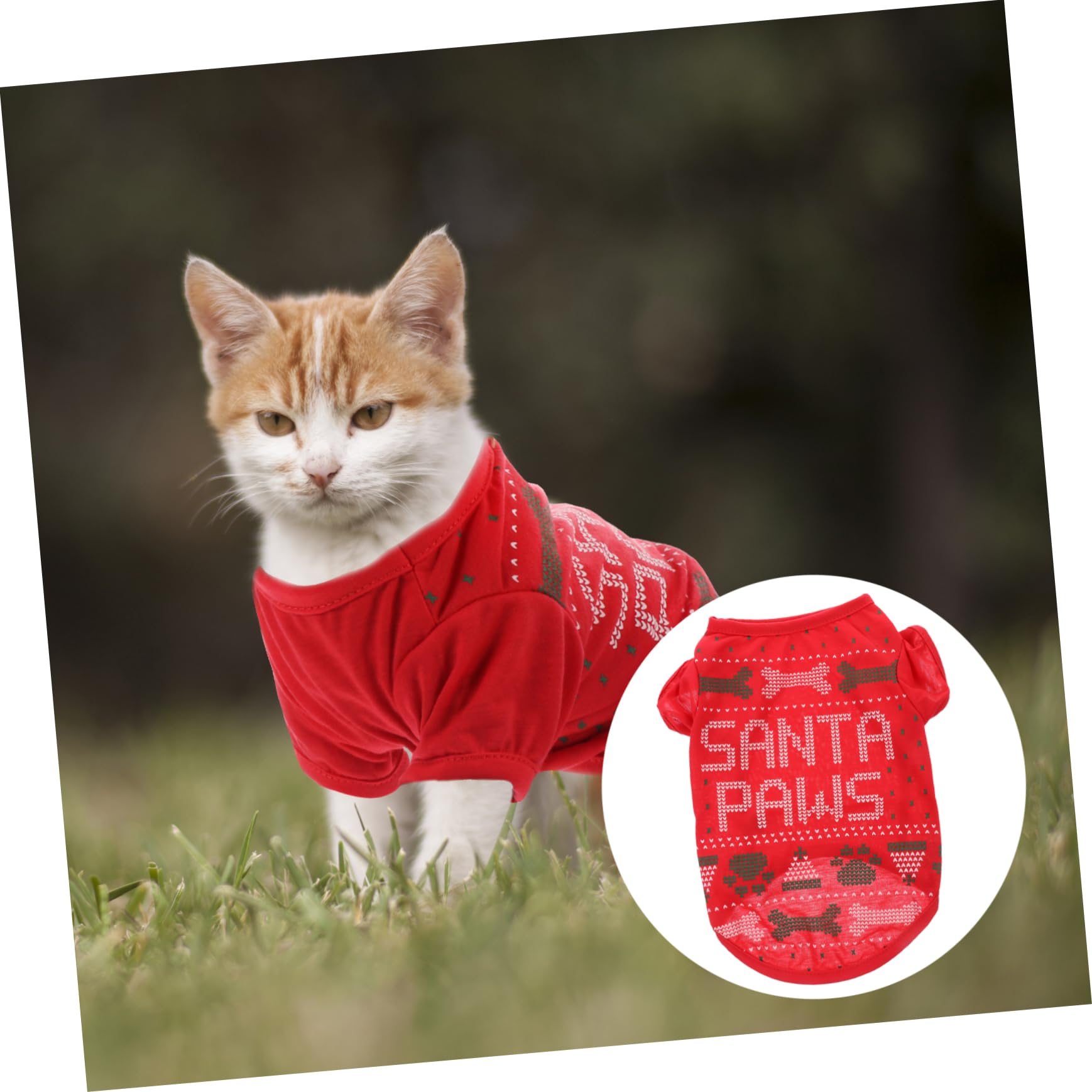 HMJGDHX 2 Pezzi di Vestiti per Cani con Motivo Natalizio T-Shirt per Animali Domestici Adorabile per Occasioni di Festa